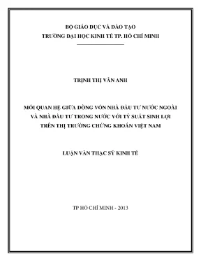 Vốn đầu tư nước ngoài và lợi nhuận chứng khoán Việt Nam