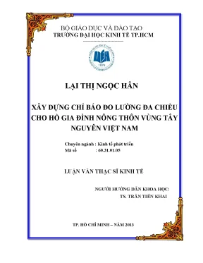 Chỉ báo đo lường đa chiều cho hộ gia đình nông thôn