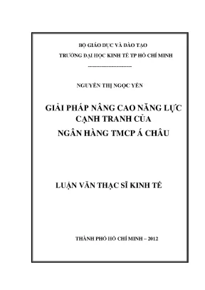 Giải pháp nâng cao năng lực cạnh tranh ngân hàng TMCP Á Châu