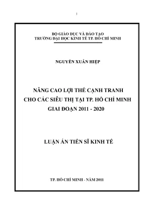Nâng cao lợi thế cạnh tranh cho siêu thị tại TP.HCM