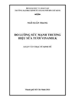 Đo lường sức mạnh thương hiệu sữa tươi Vinamilk