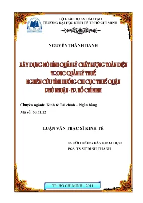 Mô hình quản lý chất lượng trong quản lý thuế