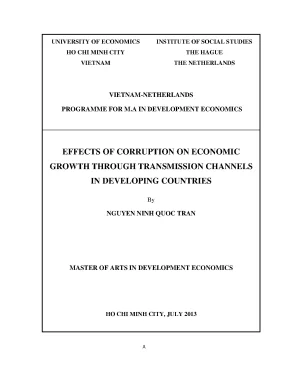 Luận văn thạc sĩ effects of corruption on economic growth through transmission channels in developing coutries