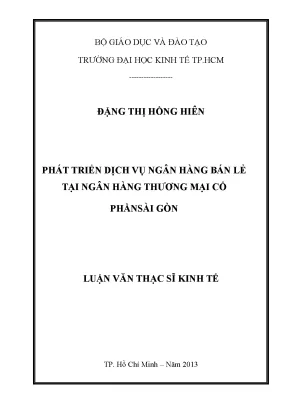 Phát triển dịch vụ ngân hàng bán lẻ tại Sài Gòn