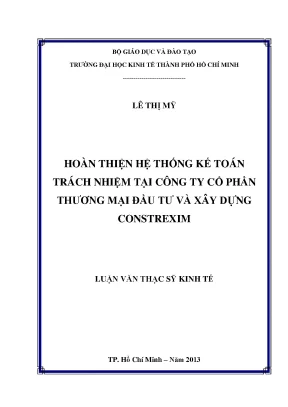 Hoàn thiện kế toán trách nhiệm tại Constrexim