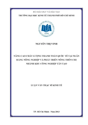 Nâng cao chất lượng thanh toán quốc tế tại Agribank