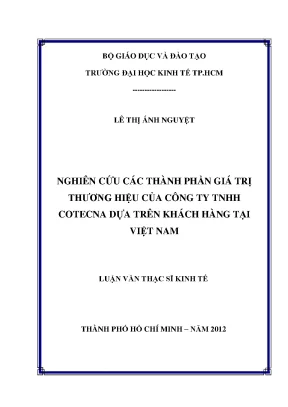 Nghiên cứu giá trị thương hiệu Cotecna tại Việt Nam