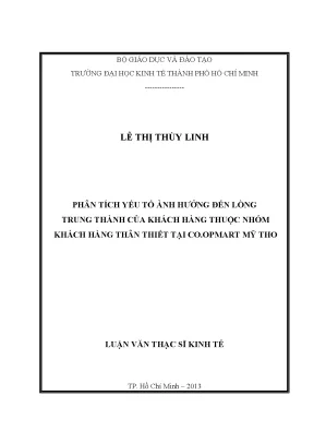 Yếu tố ảnh hưởng đến lòng trung thành khách hàng Co.opmart