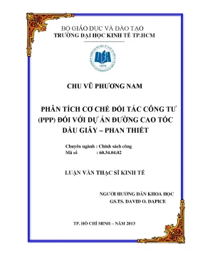 Phân Tích PPP Dự Án Đường Cao Tốc Dầu Giây - Phan Thiết