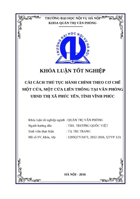 Cải cách thủ tục hành chính một cửa tại Phúc Yên