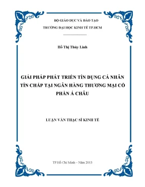 Giải pháp phát triển tín dụng cá nhân tại ACB