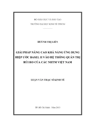 Giải pháp ứng dụng Basel II trong quản trị rủi ro ngân hàng