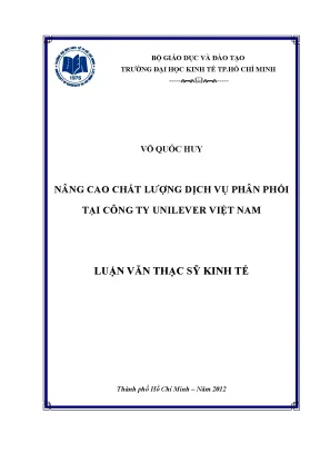 Nâng cao chất lượng dịch vụ phân phối Unilever Việt Nam