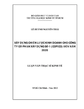 Chiến lược kinh doanh cho COFICO đến năm 2020