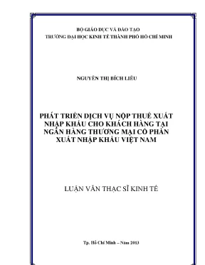 Phát triển dịch vụ nộp thuế xuất nhập khẩu tại Eximbank
