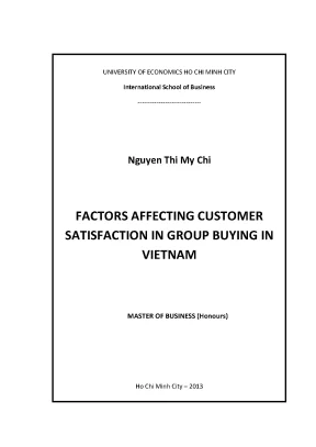 Yếu tố ảnh hưởng đến sự hài lòng của khách hàng trong