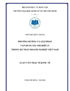 Phương hướng vận dụng giá trị hợp lý trong kế toán doanh