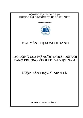 Tác động của nợ nước ngoài đến tăng trưởng kinh tế Việt Nam