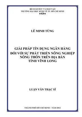 Giải pháp tín dụng ngân hàng cho nông nghiệp Vĩnh Long