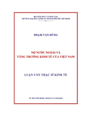 Nợ nước ngoài và tăng trưởng kinh tế Việt Nam