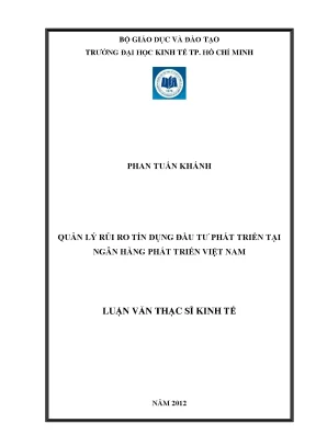 Quản lý rủi ro tín dụng đầu tư tại ngân hàng Việt Nam