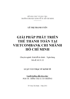 Giải pháp phát triển dịch vụ thẻ thanh toán Vietcombank
