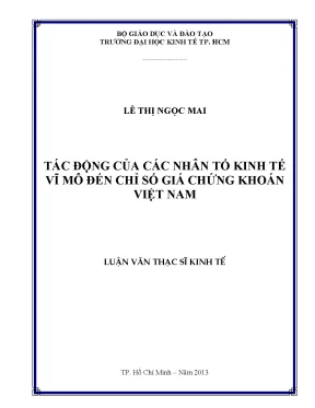 Tác động kinh tế vĩ mô đến chỉ số giá chứng khoán Việt Nam