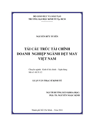 Tái cấu trúc tài chính doanh nghiệp dệt may hiệu quả