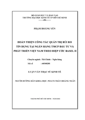 Quản trị rủi ro tín dụng theo Basel II tại BIDV