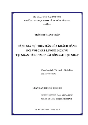 Đánh giá sự thỏa mãn khách hàng tại SCB