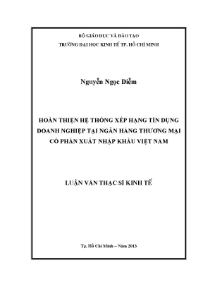 Hoàn thiện hệ thống xếp hạng tín dụng doanh nghiệp Eximbank