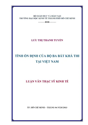 Tính ổn định bộ ba bất khả thi tại Việt Nam