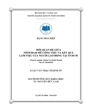 Mối quan hệ giữa đam mê công việc và hiệu suất lao động
