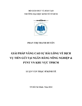 Giải pháp nâng cao sự hài lòng dịch vụ tiền gửi Agribank