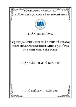 Vận dụng thẻ cân bằng điểm tại MSC Việt Nam
