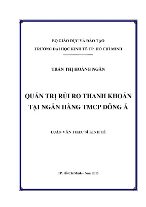Quản trị rủi ro thanh khoản tại Ngân hàng Đông Á