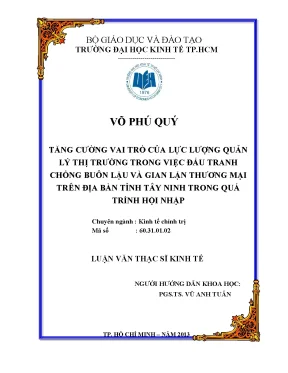 Tăng cường vai trò quản lý thị trường chống buôn lậu