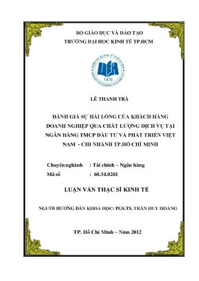 Đánh giá sự hài lòng khách hàng doanh nghiệp tại BIDV