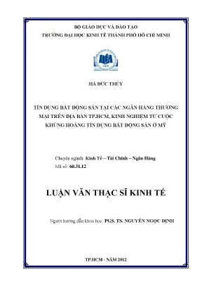 Tín dụng bất động sản tại TP.HCM: Bài học từ Mỹ