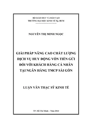 Nâng cao chất lượng dịch vụ huy động vốn ngân hàng