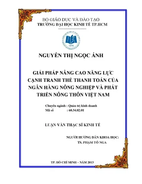 Giải pháp nâng cao năng lực cạnh tranh thẻ thanh toán