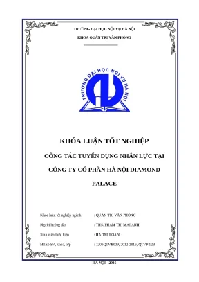 Khóa luận tuyển dụng nhân lực tại Hà Nội Diamond Palace