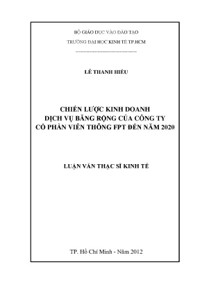 Chiến lược kinh doanh dịch vụ băng rộng FPT đến 2020