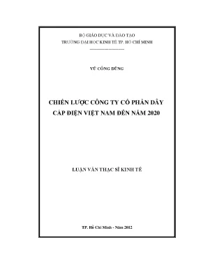 Chiến lược phát triển CADIVI đến năm 2020