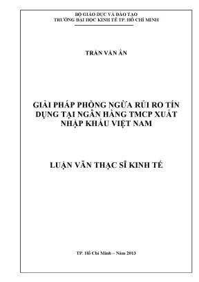 Giải pháp phòng ngừa rủi ro tín dụng tại Eximbank