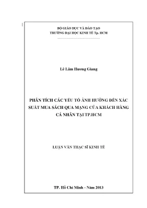 Yếu tố ảnh hưởng đến mua sách online tại TP.HCM