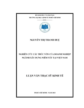 Cấu trúc vốn doanh nghiệp xây dựng tại Việt Nam
