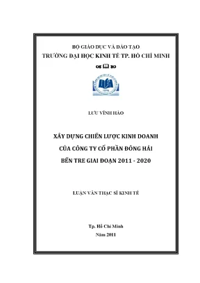 Chiến lược kinh doanh Đông Hải Bến Tre 2011-2020
