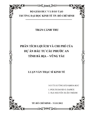 Phân tích lợi ích và chi phí dự án cầu Phước An