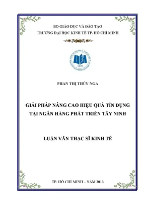 Giải pháp nâng cao hiệu quả tín dụng ngân hàng Tây Ninh